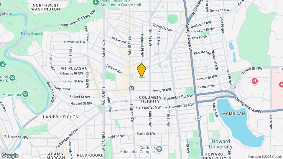 1333 Kenyon St NW Map and Location Details