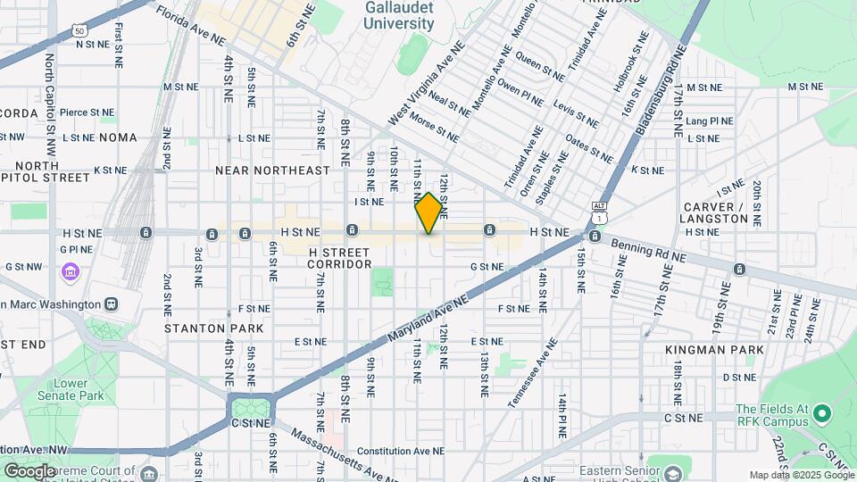 1111 H St NE Map and Location Details