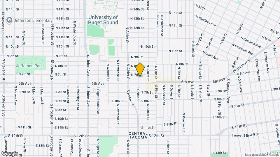 611 N Cedar St Map and Location Details