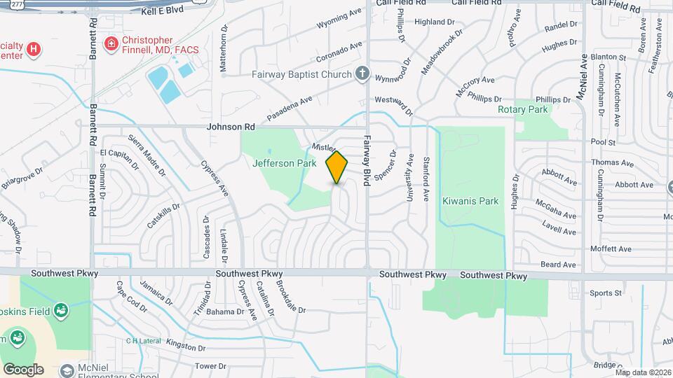 4627 Mistletoe Dr Map and Location Details