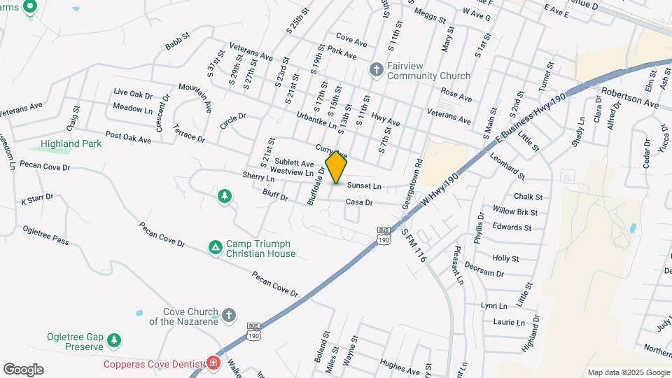 609 Sunset Ln Map and Location Details