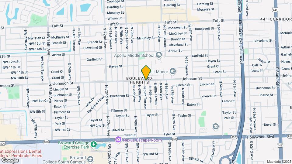 841 N 69th Ter Map and Location Details