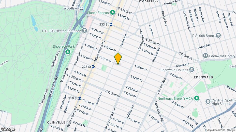 820 E 227th St Map and Location Details