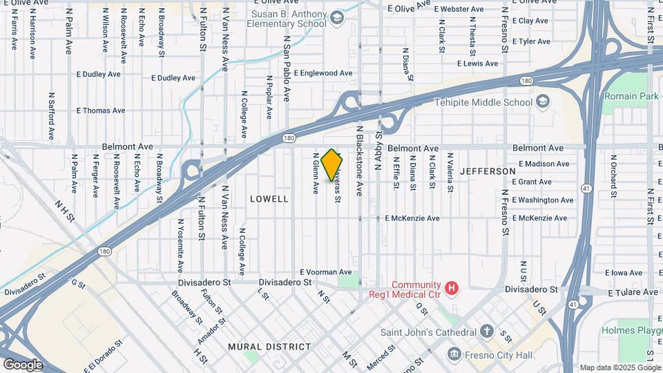 385 N Calaveras St Map and Location Details