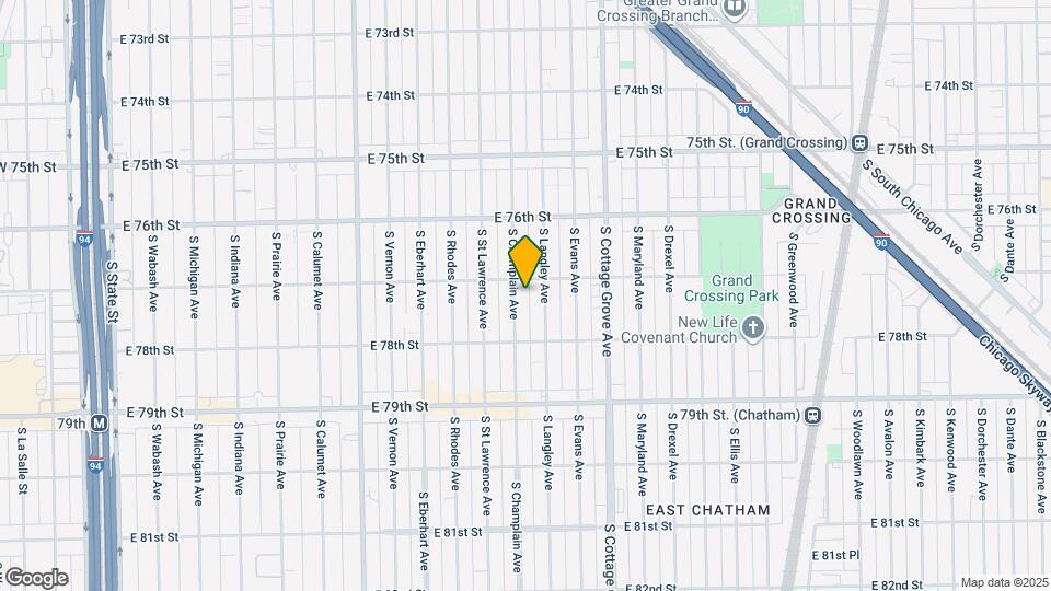 7709 S Champlain Ave Map and Location Details