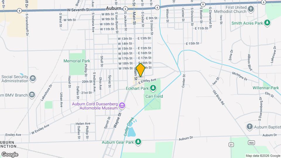 1327 S Cedar St Map and Location Details