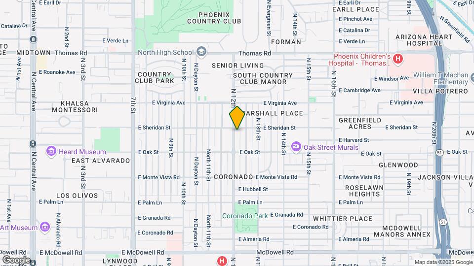 2343 N 12th St Map and Location Details
