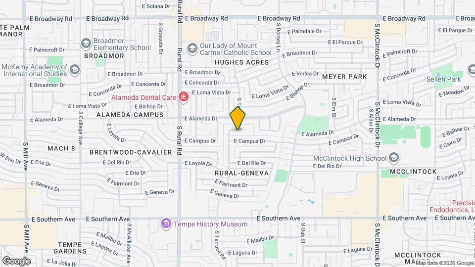 1113 E Balboa Dr Map and Location Details