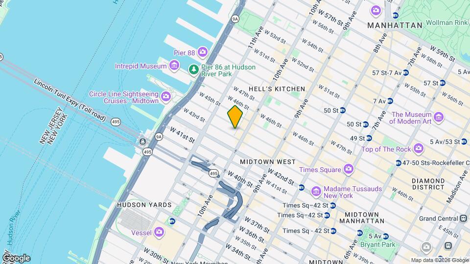 505-513 W 43rd St Map and Location Details