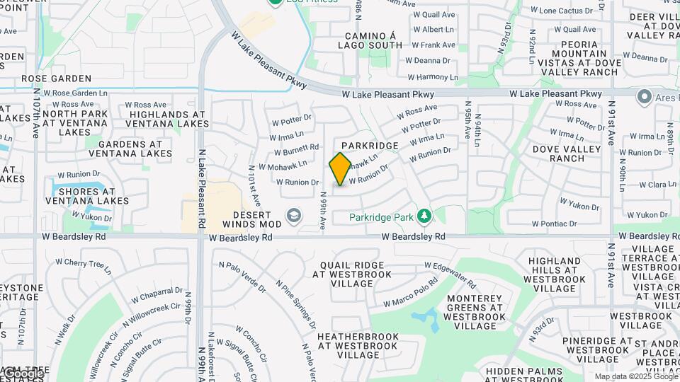 9842 W Tonopah Dr Mapa y Detalles de la Ubicación