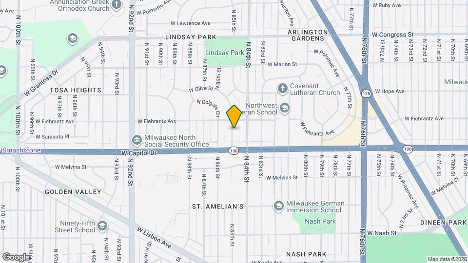 4054 N 85th St Map and Location Details