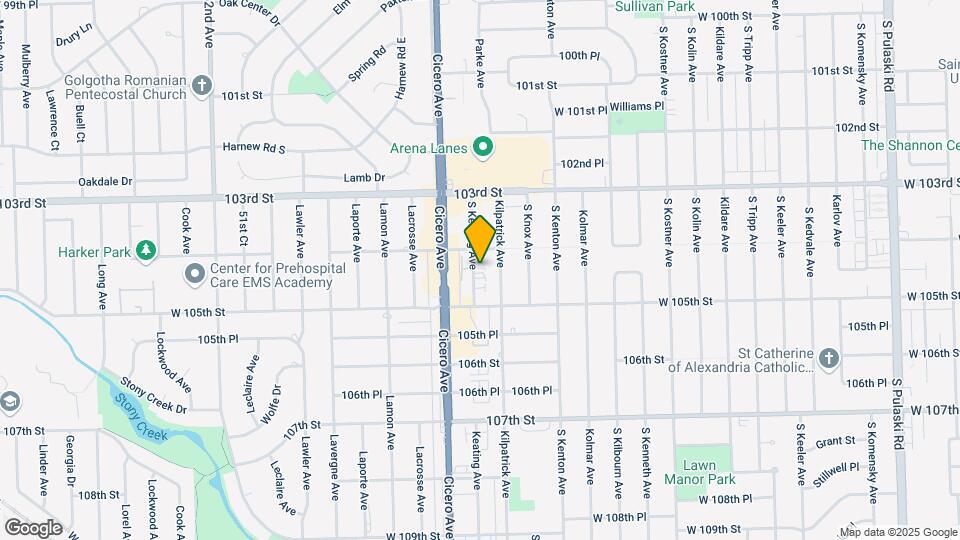 10413 S Keating Ave Mapa y Detalles de la Ubicación