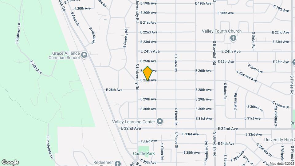 10804 E 27th Ave Map and Location Details