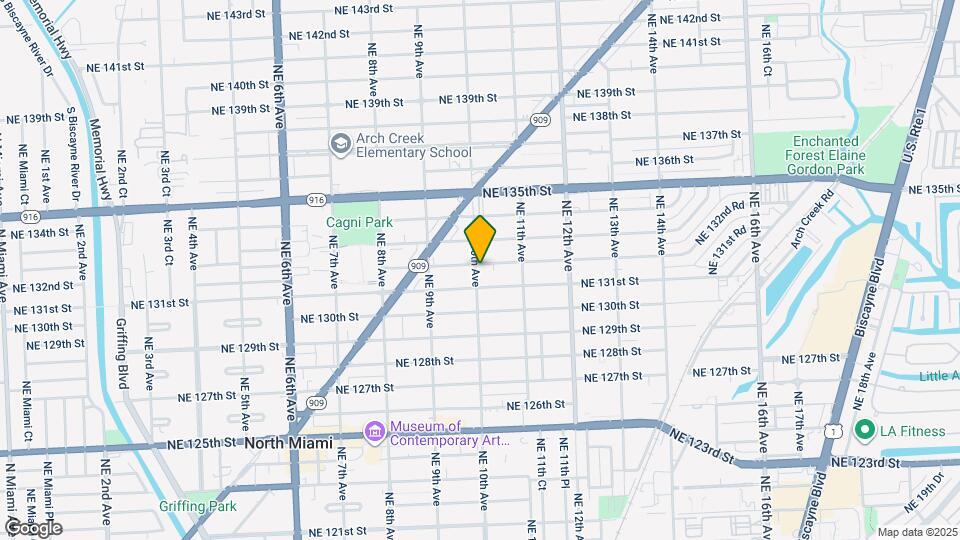 13195 NE 10th Ave Map and Location Details
