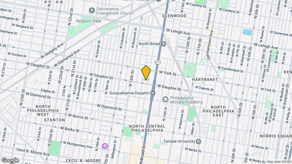 1417 W Dauphin St, Unit 1 Map and Location Details