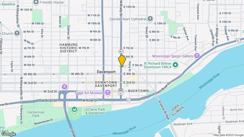 425 N Brady St Map and Location Details