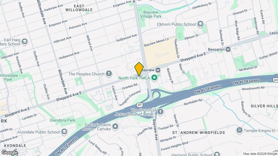 511 Sheppard Ave E Map and Location Details