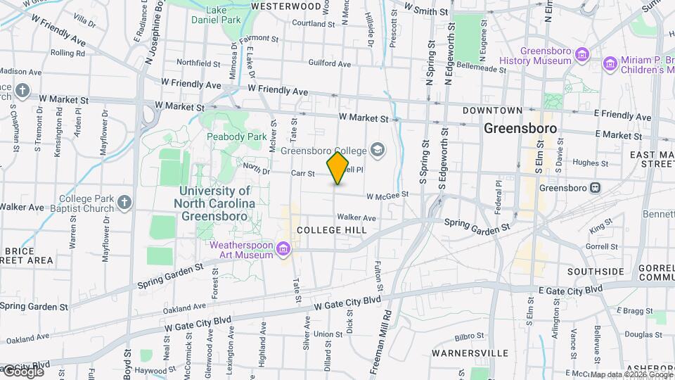 315 S Mendenhall St Map and Location Details