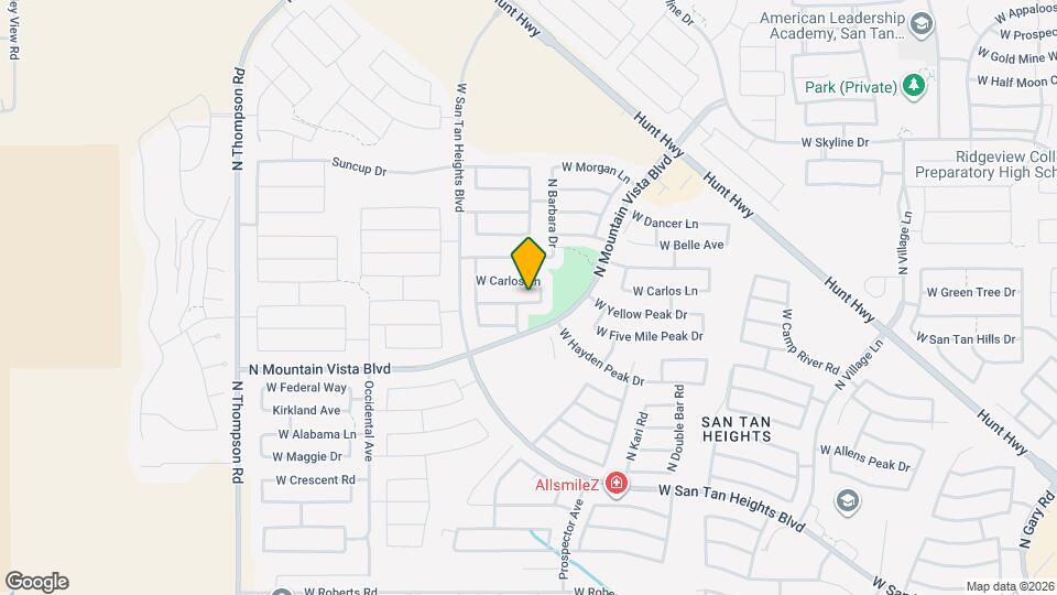 3688 W Yellow Peak Dr Mapa y Detalles de la Ubicación