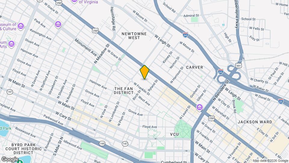 1117 W Grace St Map and Location Details