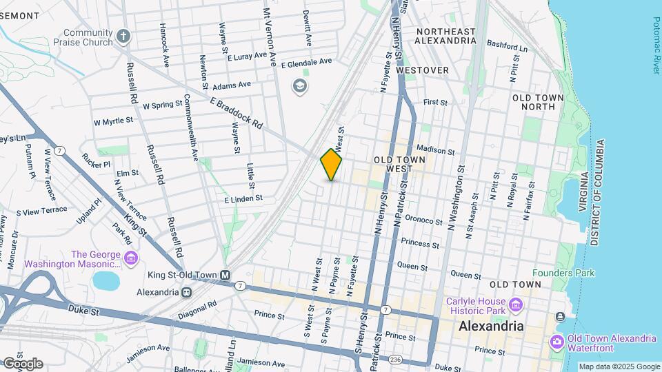 601 N West St Map and Location Details