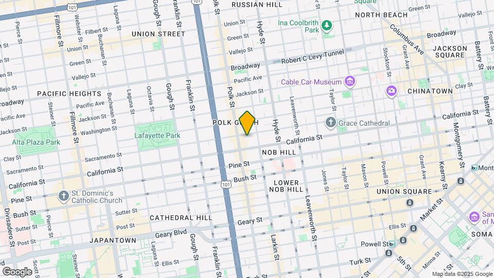 1655 Sacramento St Map and Location Details