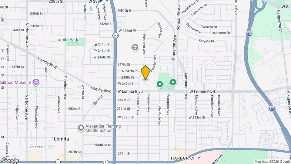 1431 Lomita Blvd Map and Location Details