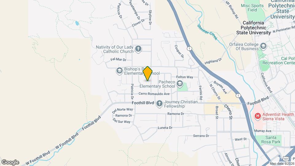 281 Donna Way Map and Location Details