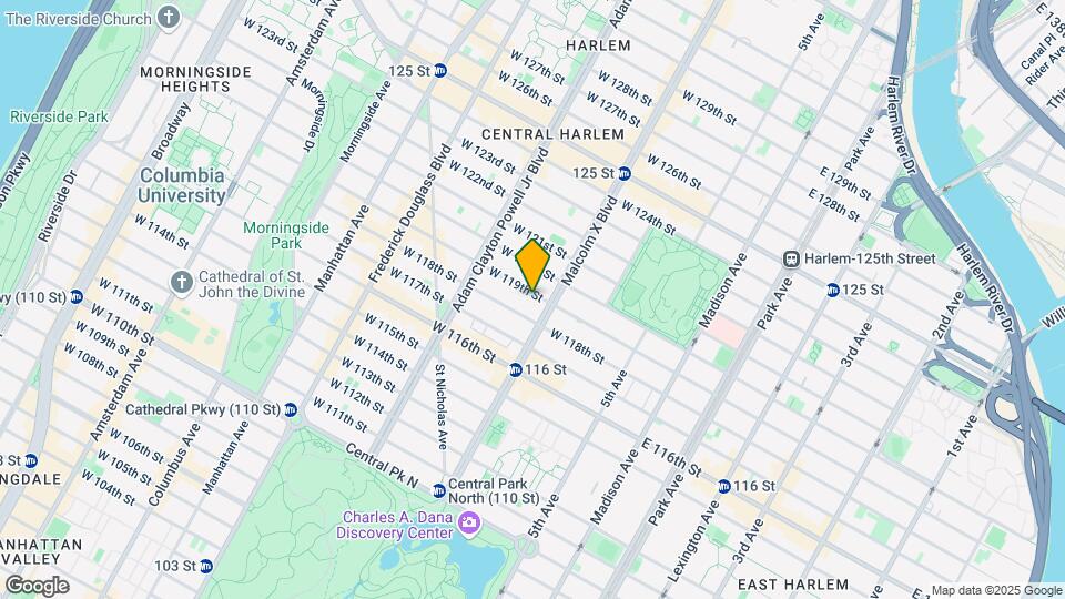 104 W 119th St Map and Location Details