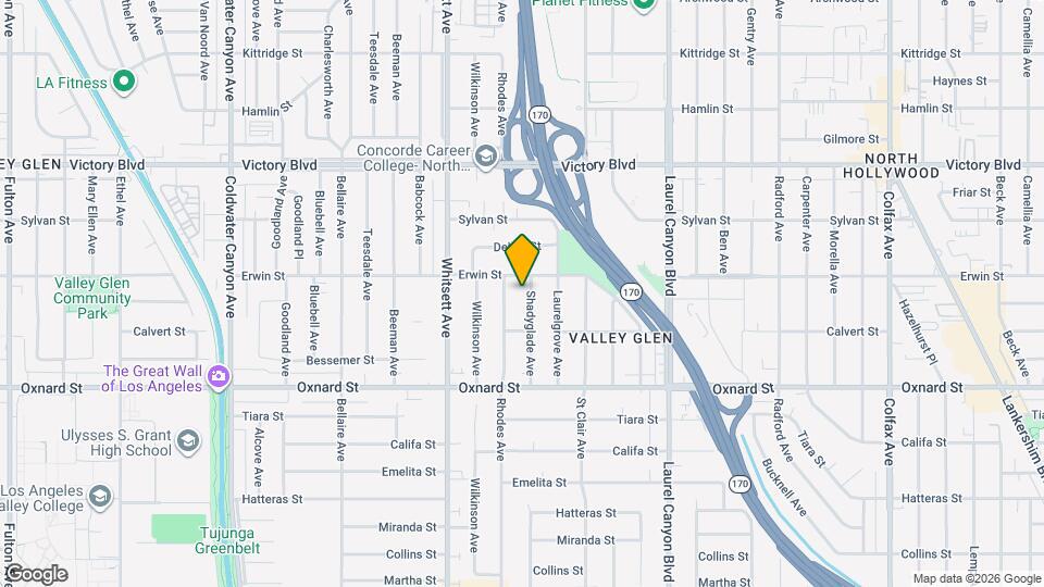 6145 Shadyglade Ave Mapa y Detalles de la Ubicación