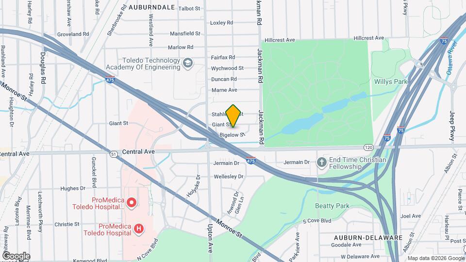 1804 Bigelow St Map and Location Details