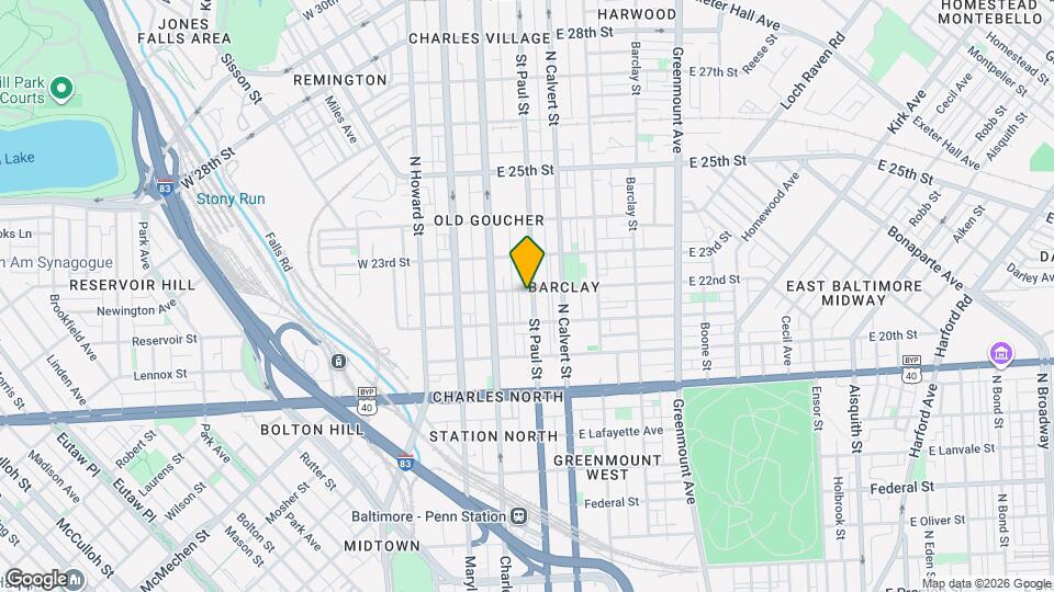 2124 St Paul St Map and Location Details