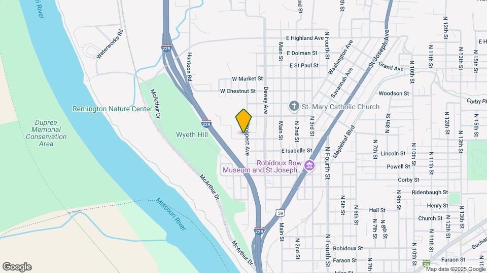 1402 Prospect Ave Map and Location Details