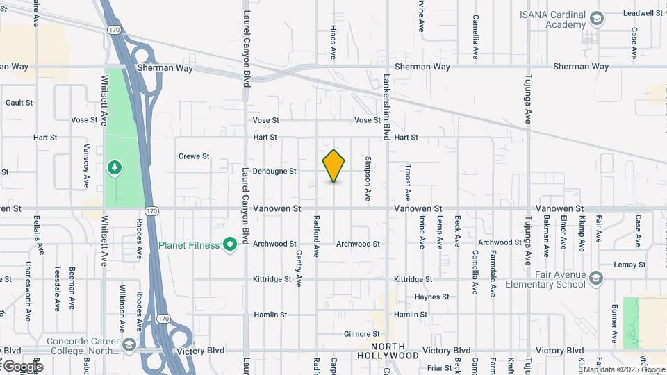 6831-6831 1/2 Hinds Ave Map and Location Details