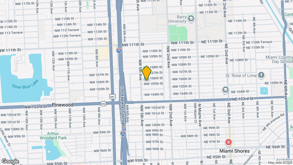 421 NW 105th St Map and Location Details