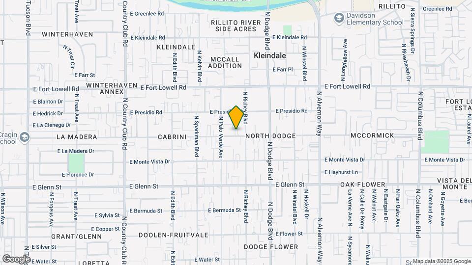 3535-3545 E Blacklidge Dr Map and Location Details