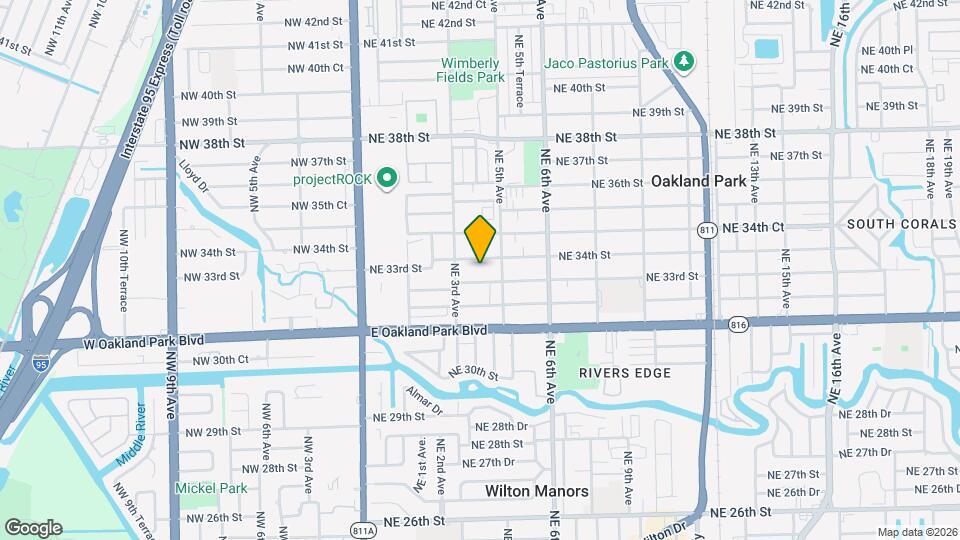 410 NE 34th St Map and Location Details