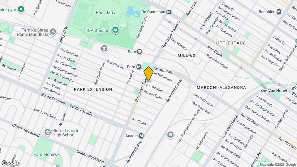 7105 Querbes Av Map and Location Details