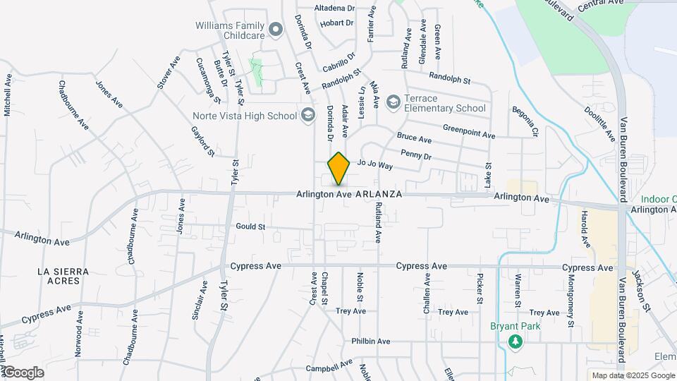 9505 Arlington Ave Map and Location Details