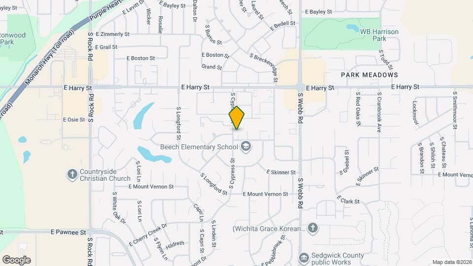 1726 S Cypress St Map and Location Details