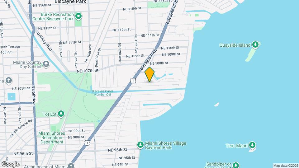 1345 NE 105th St, Unit Unit #3 Mapa y Detalles de la Ubicación