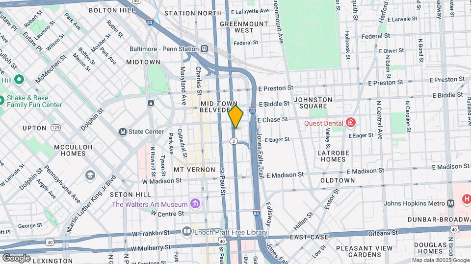 1023 N Calvert St Map and Location Details