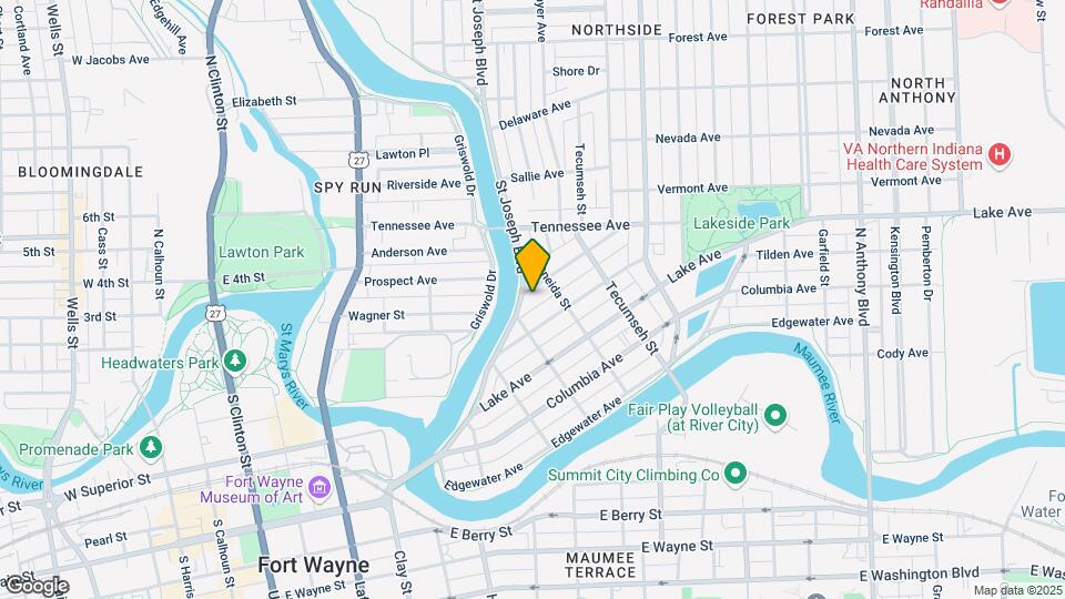 1008 Elmwood Ave Map and Location Details
