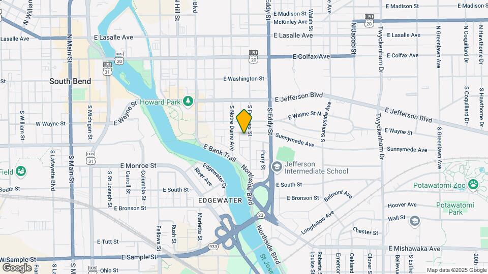 327 S Frances St Map and Location Details
