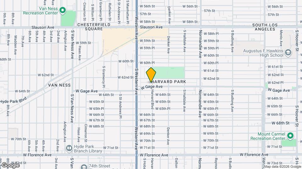 6215-6225 S HARVARD BLVD Mapa y Detalles de la Ubicación