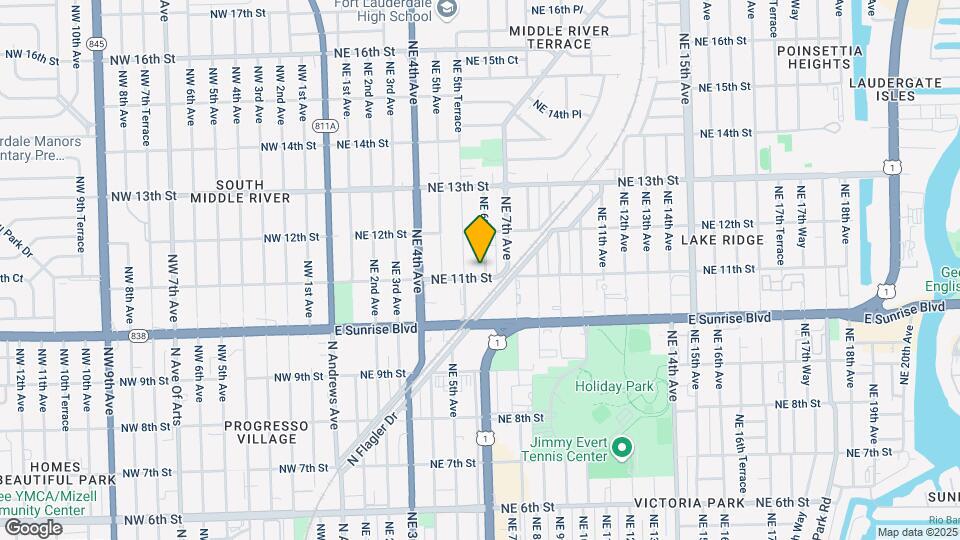 1109 NE 6th Ave Map and Location Details