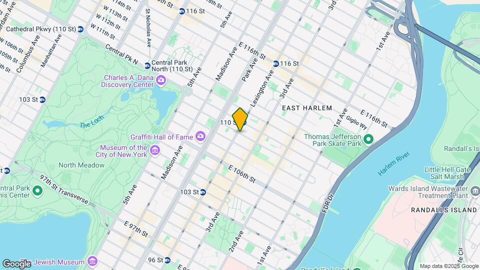 154 E 109th St Map and Location Details