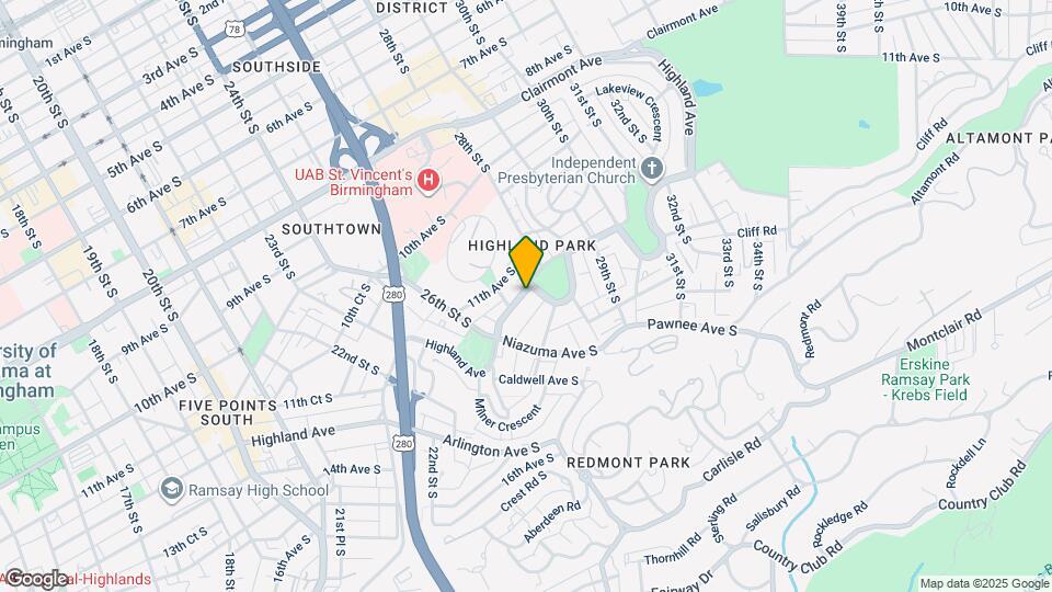 2717 Highland Ave Map and Location Details