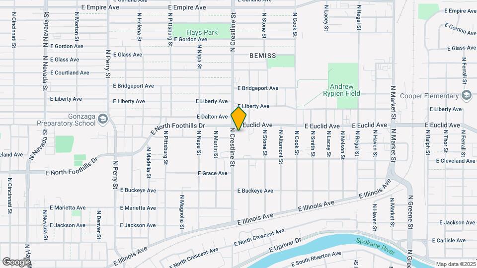 3002 N Crestline St Map and Location Details