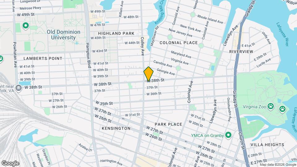 731 W 38th St Mapa y Detalles de la Ubicación